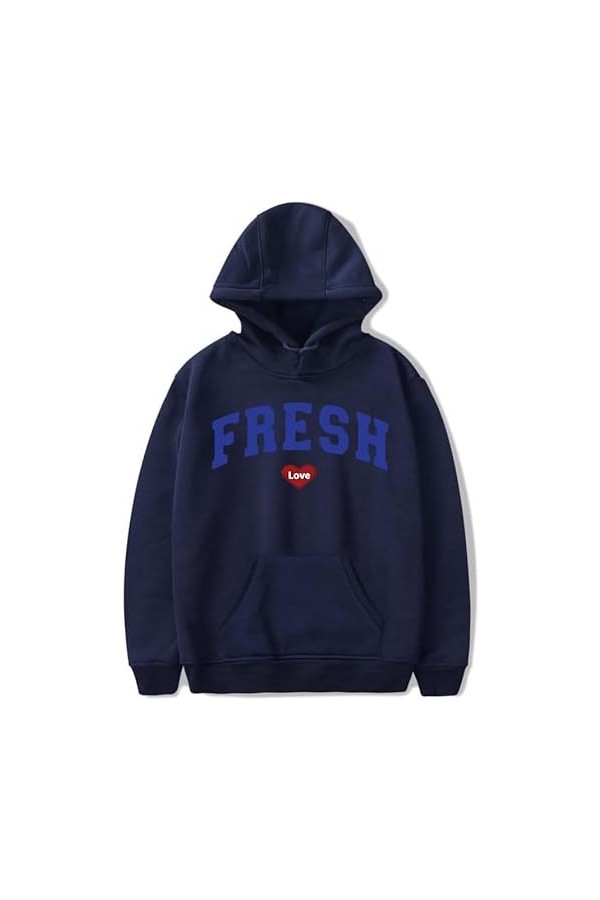 TYI Fresh Love Merch Sweat à Capuche Manches Longues pour Hommes Et Femmes Mode Hip Hop Rue S - 3XL , Rouge, XXXL