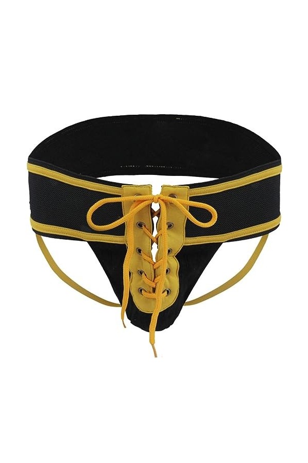 WEITING Mens Jockstrap sous-Vêtements Footballeur Lacets Ceinture Avant Laçage Cordon Sexy Sissy Lingerie Strings Hommes Stri