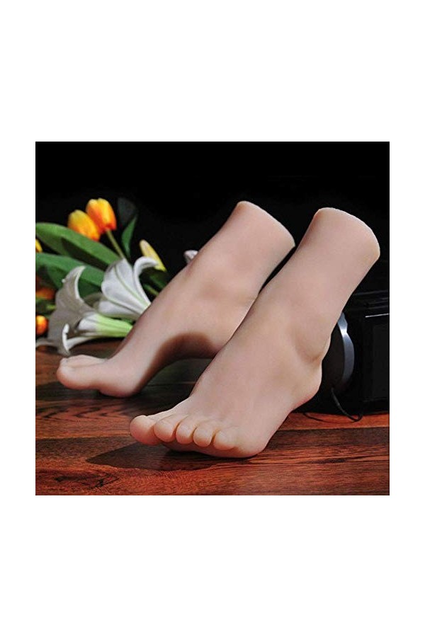 yunyu Pied de Mannequin, Pied en Gel de silice Mannequins 36A modèle de Pied en Silicone, Beau Pied féminin, Accessoires de P
