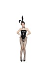 YUDATPG Costume de lapin pour femme et fille, combinaison une pièce, lingerie avec oreilles et queue, bandeau pour Halloween,
