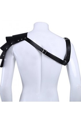 KEMTAT Costume de poitrine réglable en simili cuir avec boucles pour homme, harnais de poitrine en simili cuir, costume de fê