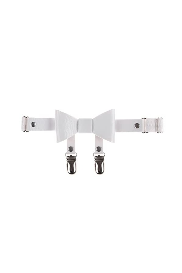 INHYLY Coeur Ailes Bowknot Jarretière Femmes En Cuir Pu Élastique Jambe Jarretelles Cuisse Harnais Punk Gothique Accessoire 