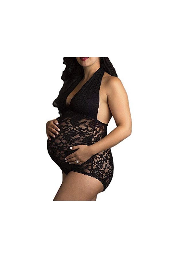 Ensemble de lingerie érotique pour femme Sexy Sexy Licol Dentelle Mode Femme enceinte Bodys Sous-vêtements Sexy Combinaison S
