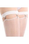 2 pièces/paire femmes Sexy élastique anti-dérapant jambe jarretière anneau cuisse haute bas bretelles avec 3 Clips Color : 1