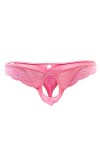 Mankini pour homme drôle et sexy - String en dentelle - Culotte triangle ouverte sur le devant - Sous-vêtements amusants, 2 p
