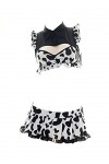 Costume de costumade sexy avec mini-vache - Costume de soubrette dalmatien - Maillot de bain léopard soubrette 09 