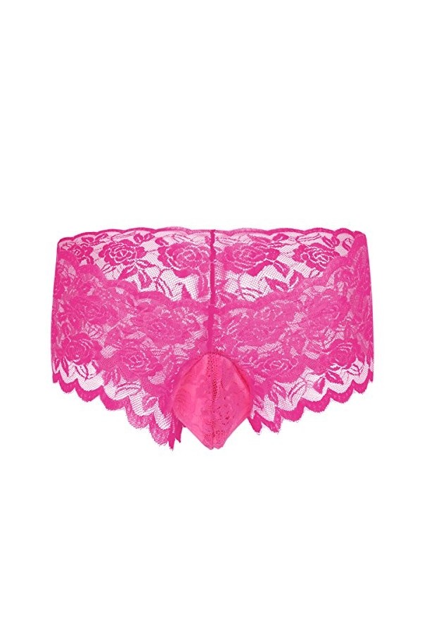 Hommes Sexy Lingerie Dentelle G-String Sissy sous-vêtement Tanga Thongs Bikini Slip avec Jarretière Briefs Boxers Culottes Re