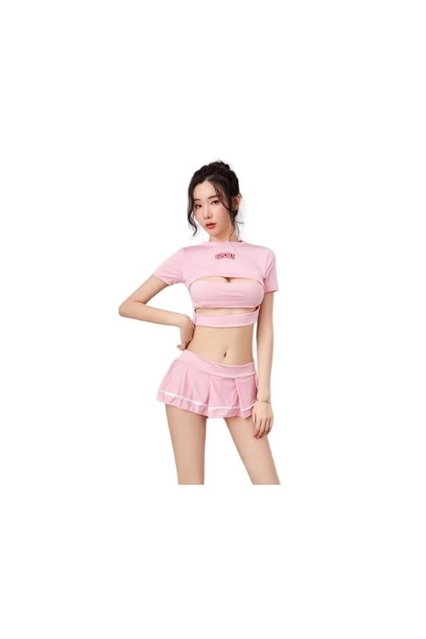 Générique déguisement costume etudiante rose femme adulte sexy
