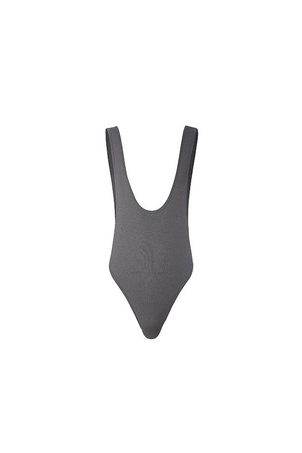 Hommes Body String Leotard Bodysuit Singlet Jumpsuit Coupe Haute Une Pièce Sans Manches Color:red,Size:XL 