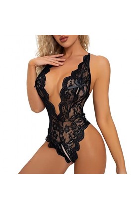 ZTIANEF MiniSexy exposy Back no-Take Erotic romuse, Noir, XXL