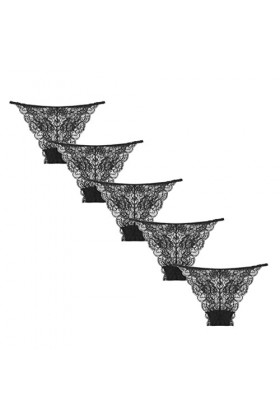 Femmes Culotte en Dentelle Stretch Slip Sexy Taille Haute sous-vêtements Femmes Dentelle Culotte Triangle Sexy en Maille Tran