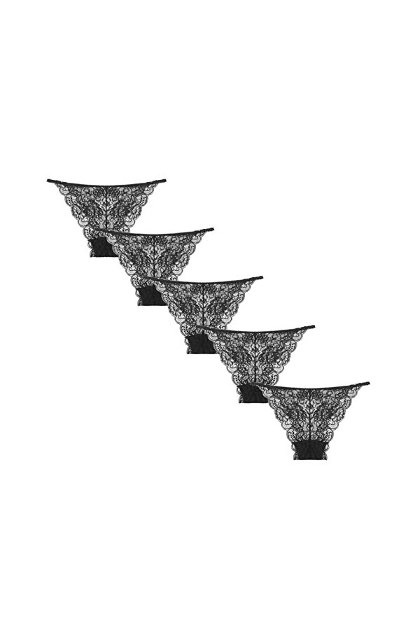 Femmes Culotte en Dentelle Stretch Slip Sexy Taille Haute sous-vêtements Femmes Dentelle Culotte Triangle Sexy en Maille Tran