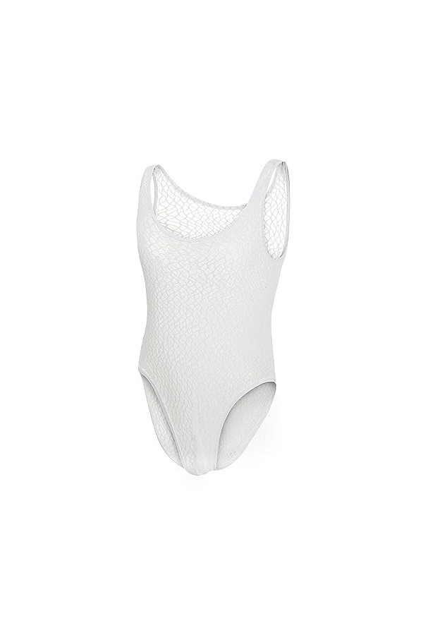 Body en Dentelle Transparente pour Hommes Sissy Lingerie One Piece Leotard Sleeveless Mankini Undershirts Top Maillot De Corp