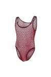 Body en Dentelle Transparente pour Hommes Sissy Lingerie One Piece Leotard Sleeveless Mankini Undershirts Top Maillot De Corp