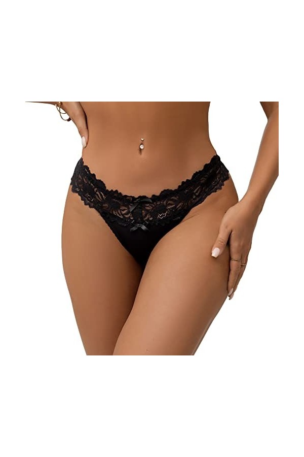 ohmydear Culotte Femme String Femme Sexy Chic String Femme Grande Taille Culotte Dentelle Tanga Slips Femme Tanga Dentelle St