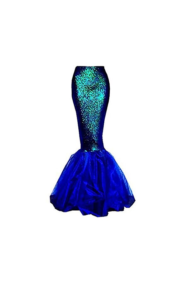 HARRI Femmes Sexy Sirène Halloween Costume Mascarade Soirée Paillettes Basque Robe X-Large, Vert 