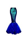 HARRI Femmes Sexy Sirène Halloween Costume Mascarade Soirée Paillettes Basque Robe X-Large, Vert 