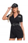 LiiYii Déguisement de Police Femme Costume de Policère Sexy Tenue de Carnaval Vêtement Uniforme de Police pour Femme Habits d
