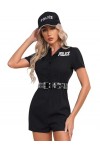 TSSOE Vêtements Sexuels pour Femmes - Costume de Police Sexy pour Halloween - Costume de Policier - Costume de Police Sexy No