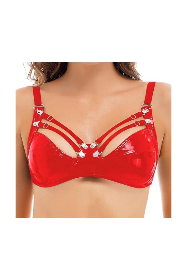 Lingerie Sexy Femme Coquine Hot Seductive Lingerie Brassière sans Fil,Noir,XL