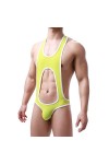 SKFLABOOF Coquin Body Homme Adulte Jockstrap Érotique Slip Borat Drole Moulant Mankini Transparent Deguisement Strip-Tease Co