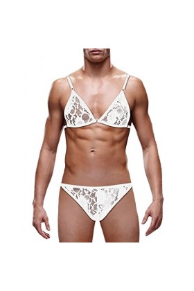SKFLABOOF Érotique Body Homme Drole Moulant Deguisement Ficelle Bite Transparent Lingerie Sexy Hot Costume Bonbon Slip Jockst