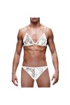 SKFLABOOF Érotique Body Homme Drole Moulant Deguisement Ficelle Bite Transparent Lingerie Sexy Hot Costume Bonbon Slip Jockst