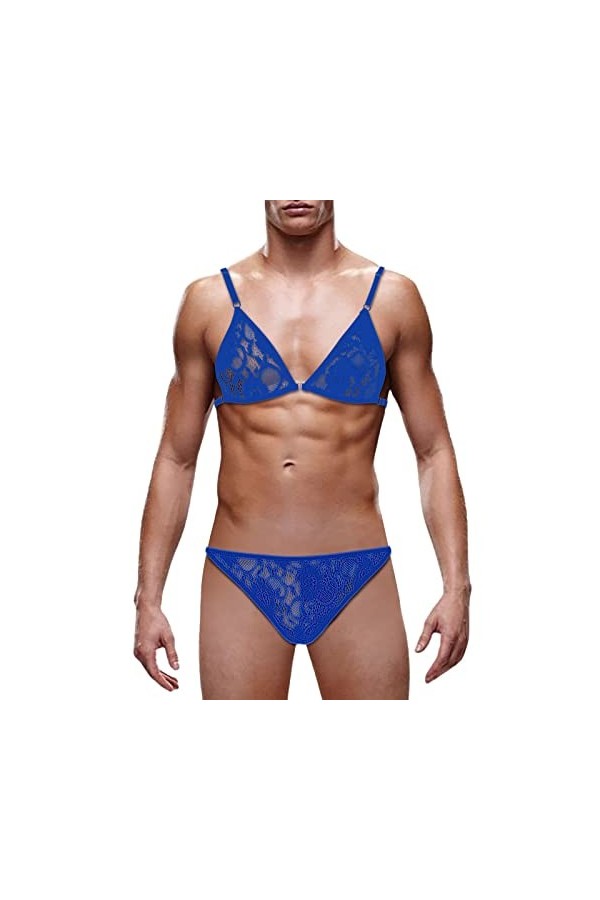 SKFLABOOF Érotique Body Homme Drole Moulant Deguisement Ficelle Bite Transparent Lingerie Sexy Hot Costume Bonbon Slip Jockst