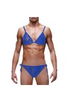 SKFLABOOF Sexy Hot Mankini Homme Coquin Moulant Slip Borat Bite Drole Lingerie Érotique Deguisement Ficelle Costume Jockstrap
