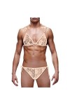 SKFLABOOF Sexy Hot Mankini Homme Coquin Moulant Slip Borat Bite Drole Lingerie Érotique Deguisement Ficelle Costume Jockstrap