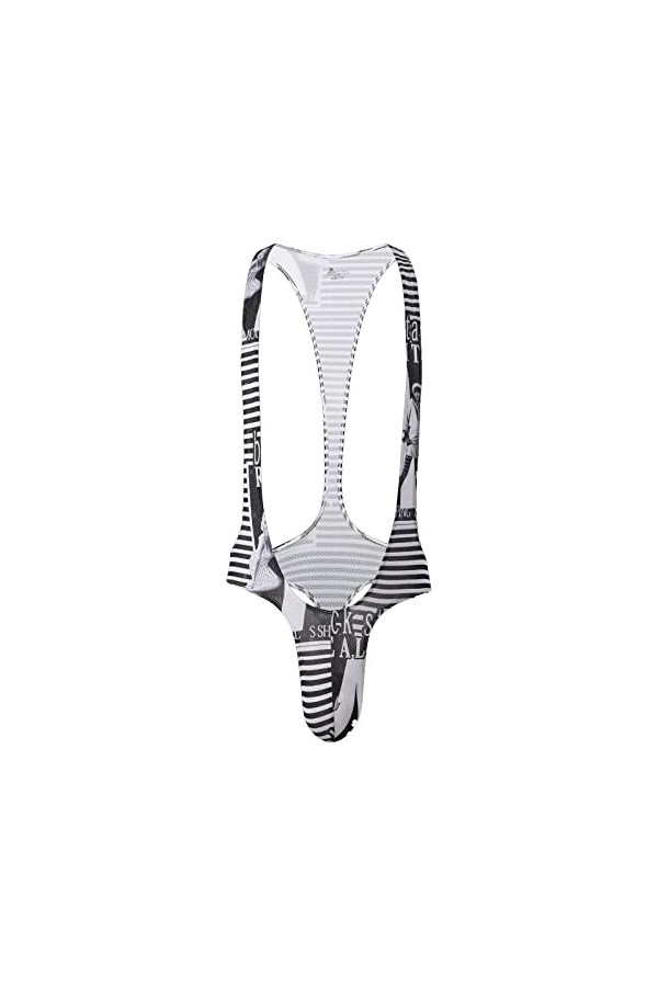 SKFLABOOF Transparent Boxer Gay Sexy Hot Érotique Deguisement Bonbon Moulant Jockstrap Mankini Bite Slip Sado-MASO Costume Dr