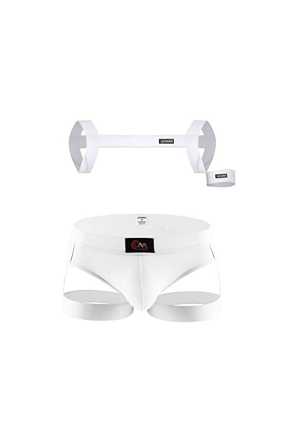 SKFLABOOF Drole Mankini Homme Adulte Jockstrap Moulant Costume Borat Bite Transparent Body Érotique Slip Bonbon Deguisement C