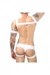 SKFLABOOF Drole Mankini Homme Adulte Jockstrap Moulant Costume Borat Bite Transparent Body Érotique Slip Bonbon Deguisement C
