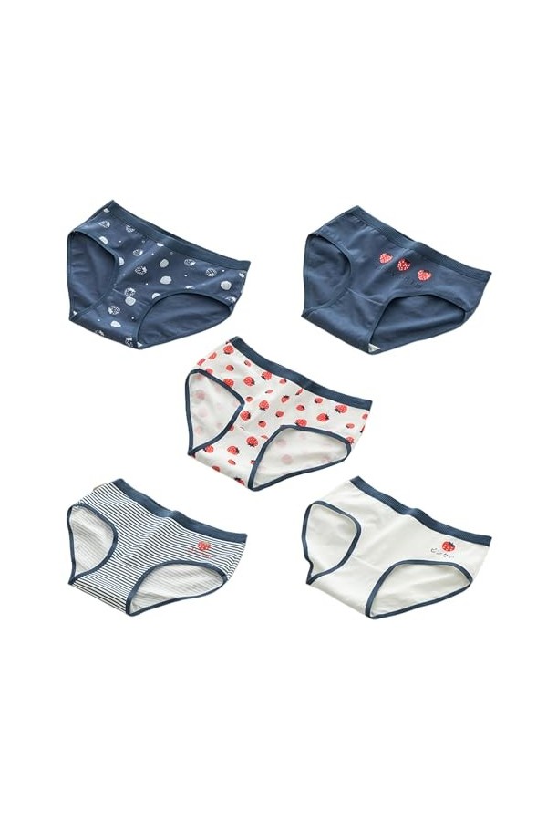 SINMIUANIME Lot de 5 culottes en coton pour femme - Taille moyenne - Imprimé anime - Doux et respirant, Ours mignon., XL