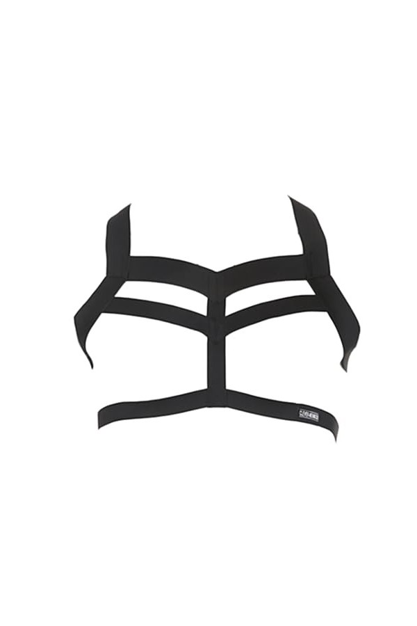 HSQSMWJ Homme Harnais Épaule Poitrine Muscle Costume Gilet Sangle Élastique Punk Lingerie Fitness Bar Club Fête Cosplay Color