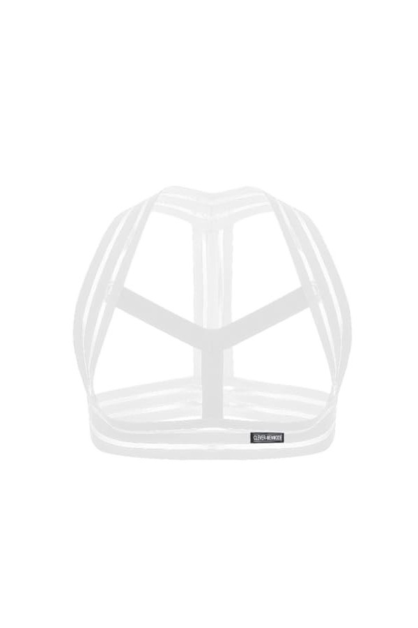 OLIns Homme Bandage Harnais Lingerie Érotique élastique Licou Cou Corps Color:White,Size:One Size 