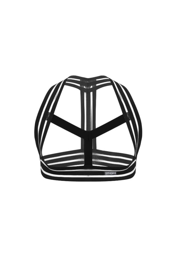 OLIns Homme Bandage Harnais Lingerie Érotique élastique Licou Cou Corps Color:White,Size:One Size 