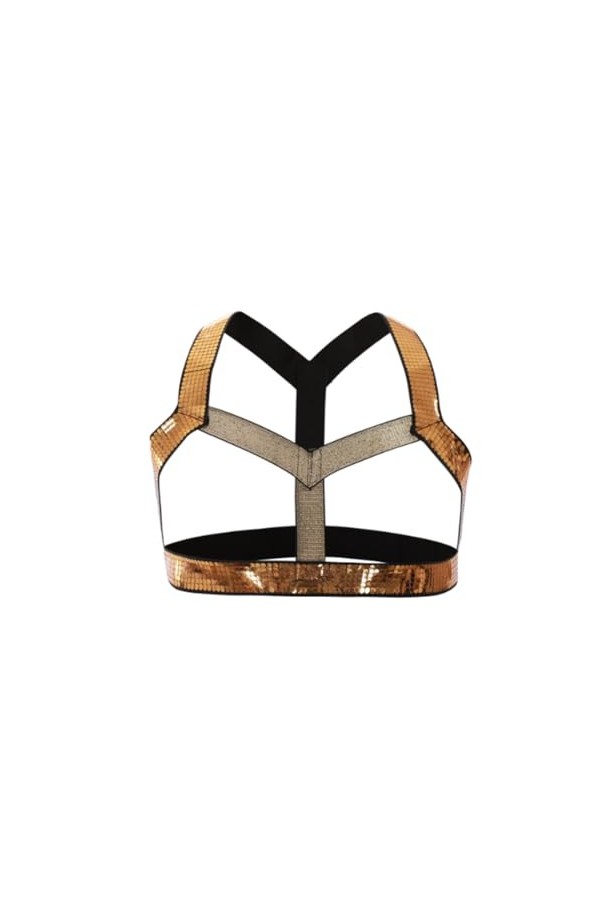 JPXJGT Hommes Bandage élastique Licou Cou Corps Harnais Lingerie Débardeur Protéger Épaule Top Sports Fitness Musculation Col