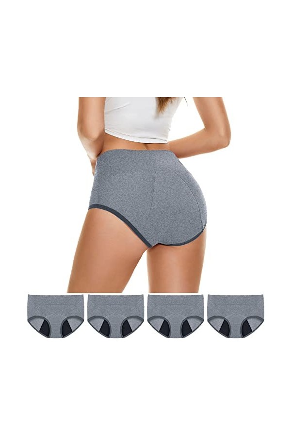 Culottes Menstruelles Ultra Absorbante Menstruelles sous-Vêtements Stretch Pur Coton Briefs Hot Tangas Washable Légère Shorti