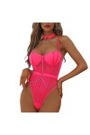 Chaîne 1 Pièce Lingerie Serrée Dos Nu une Pièce Lingerie Spaghetti Sangle Hors épaule pour Lune de Miel Jeunes Mariés 7 