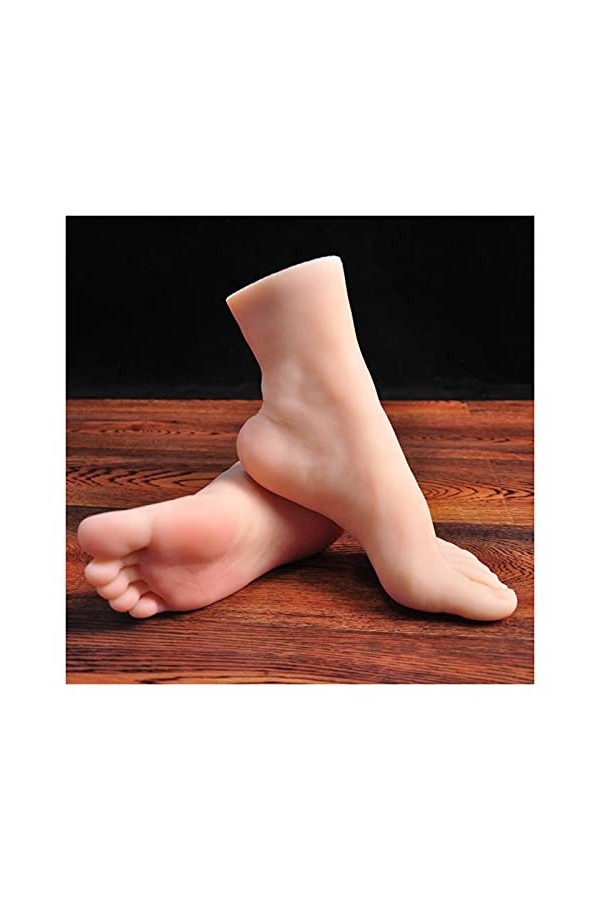 Mannequin Bas Modèle de Pied féminin de Grande Taille cloné pour lart Taille réelle pour lart TPE en Silicone, Pied en Sili
