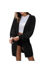 Gefomuofe Cardigan long pour femme - Léger et ample - Cardigan léger - Pour lété - Cardigan décontracté - Manches longues, b