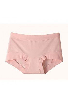 BURLOE Lot de Trois Longues Culottes en Coton empilables pour Femmes Coton Taille Moyenne antibactérien Crotch Grande Taille 