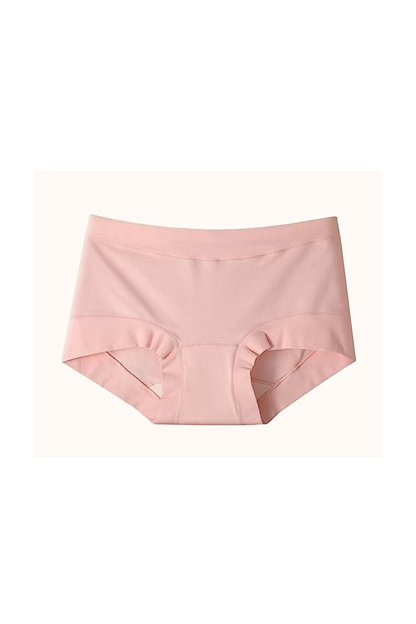 BURLOE Lot de Trois Longues Culottes en Coton empilables pour Femmes Coton Taille Moyenne antibactérien Crotch Grande Taille 