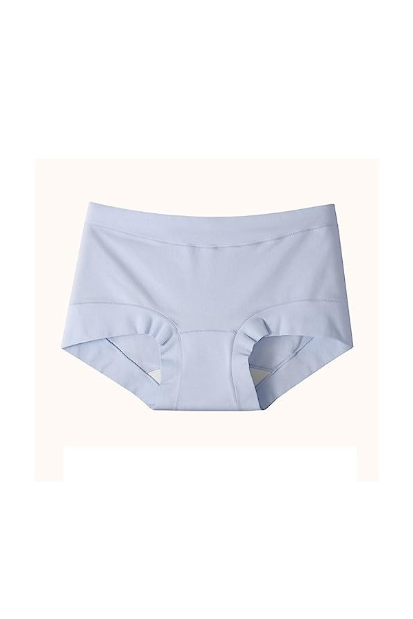 BURLOE Lot de Trois Longues Culottes en Coton empilables pour Femmes Coton Taille Moyenne antibactérien Crotch Grande Taille 