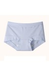 BURLOE Lot de Trois Longues Culottes en Coton empilables pour Femmes Coton Taille Moyenne antibactérien Crotch Grande Taille 