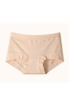 BURLOE Lot de Trois Longues Culottes en Coton empilables pour Femmes Coton Taille Moyenne antibactérien Crotch Grande Taille 