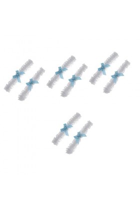 minkissy 8 Pièces Bandeau De Mariée en Dentelle Femmes Mariée Jarretières Porte-Jarretelles en Dentelle Accessoires pour Femm