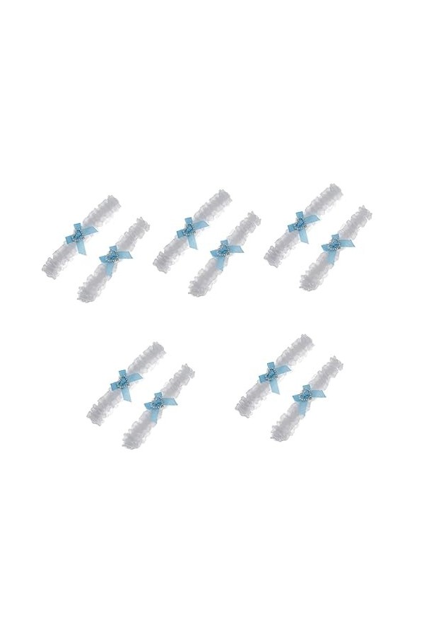 minkissy 8 Pièces Bandeau De Mariée en Dentelle Femmes Mariée Jarretières Porte-Jarretelles en Dentelle Accessoires pour Femm