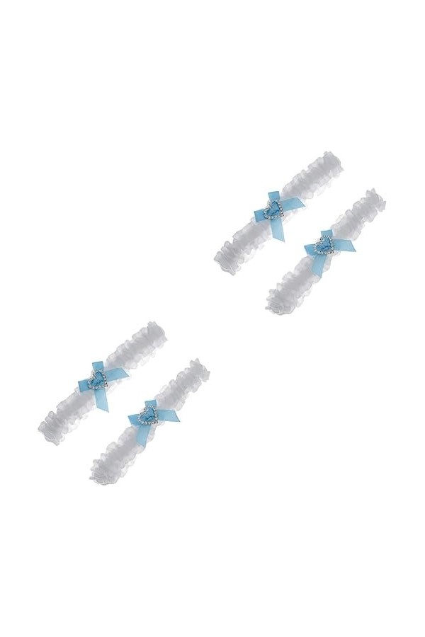 minkissy 8 Pièces Bandeau De Mariée en Dentelle Femmes Mariée Jarretières Porte-Jarretelles en Dentelle Accessoires pour Femm